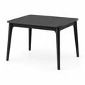 Tavolo da pranzo quadrato nero effetto marmo, 80 × 80 × 75 cm, stile moderno
